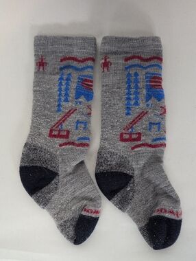 Smartwool Kids Winter Sport Ski Day Over The Calf Socks Size Small